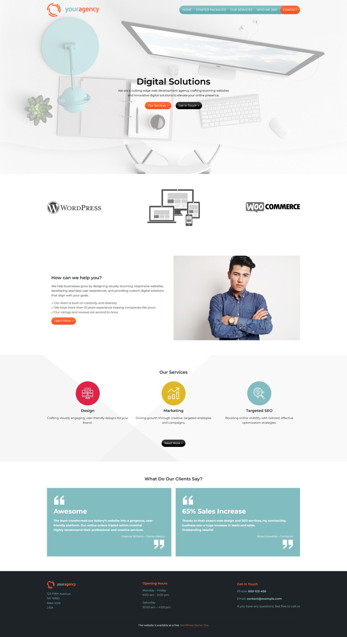 Starter site for a web design agency