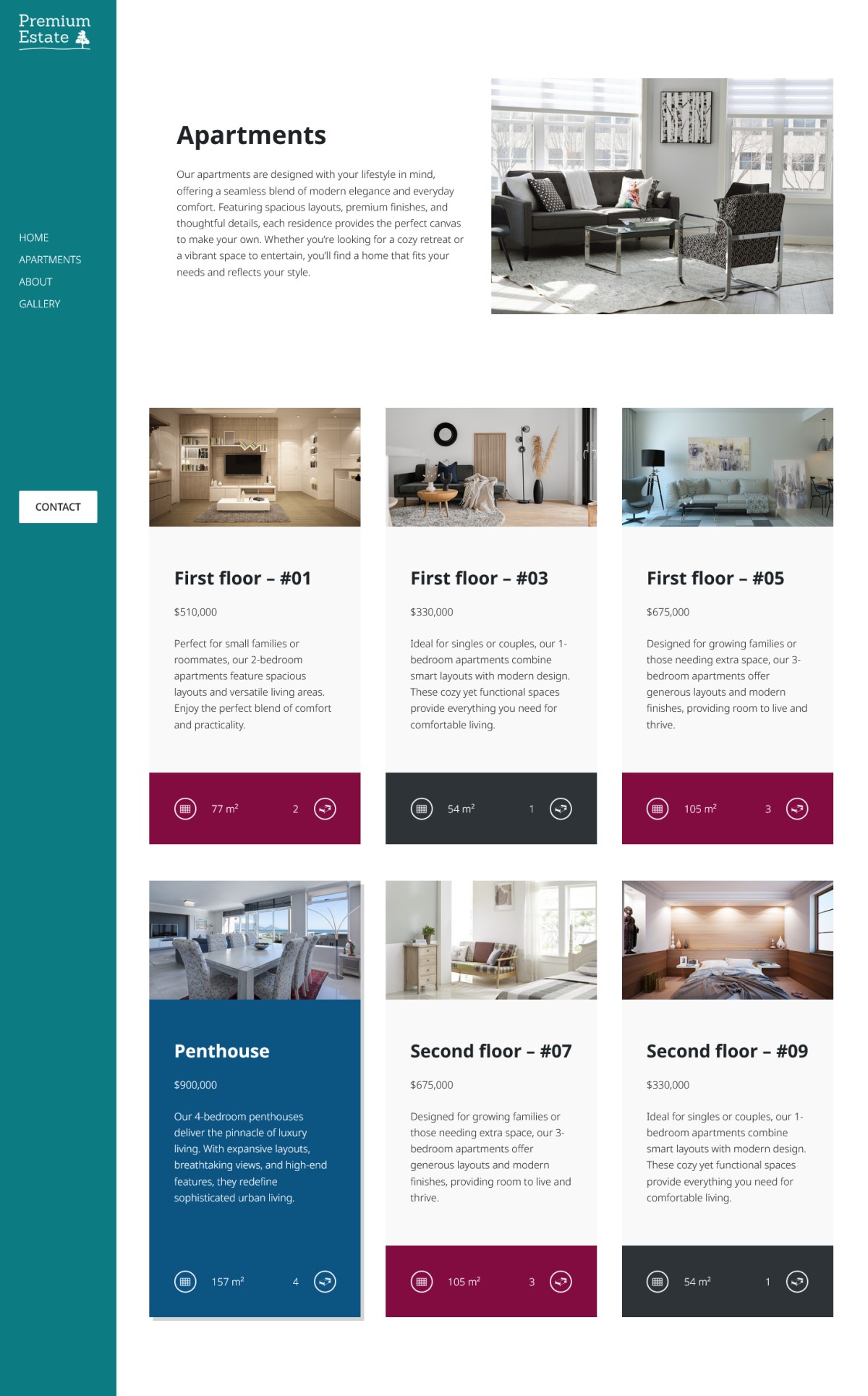 Showcase your apartments